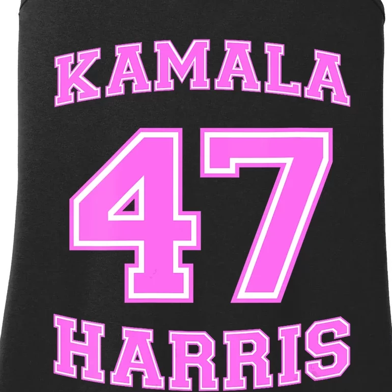 Varsity First Woman President Harris 2024 Kamala Harris 47 Ladies Essential Tank