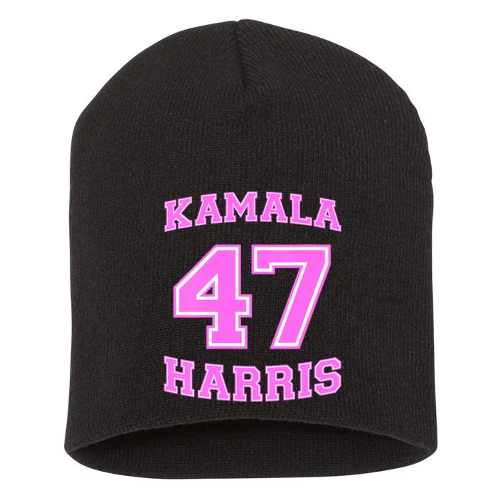 Varsity First Woman President Harris 2024 Kamala Harris 47 Short Acrylic Beanie