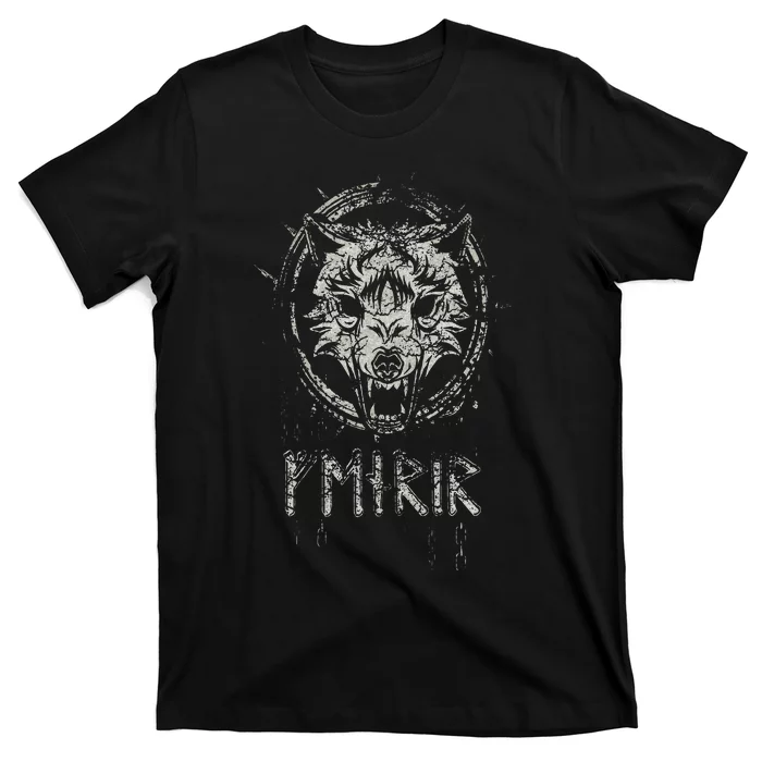 Viking Fenrir Wolf Chains Fights Odin In Ragnarok T-Shirt