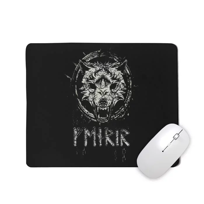 Viking Fenrir Wolf Chains Fights Odin In Ragnarok Mousepad