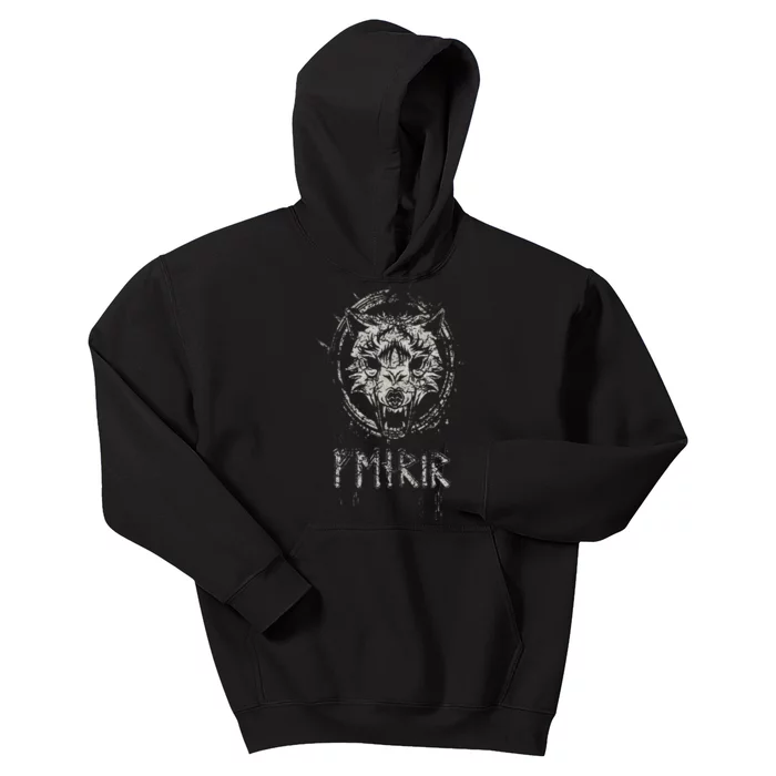 Viking Fenrir Wolf Chains Fights Odin In Ragnarok Kids Hoodie