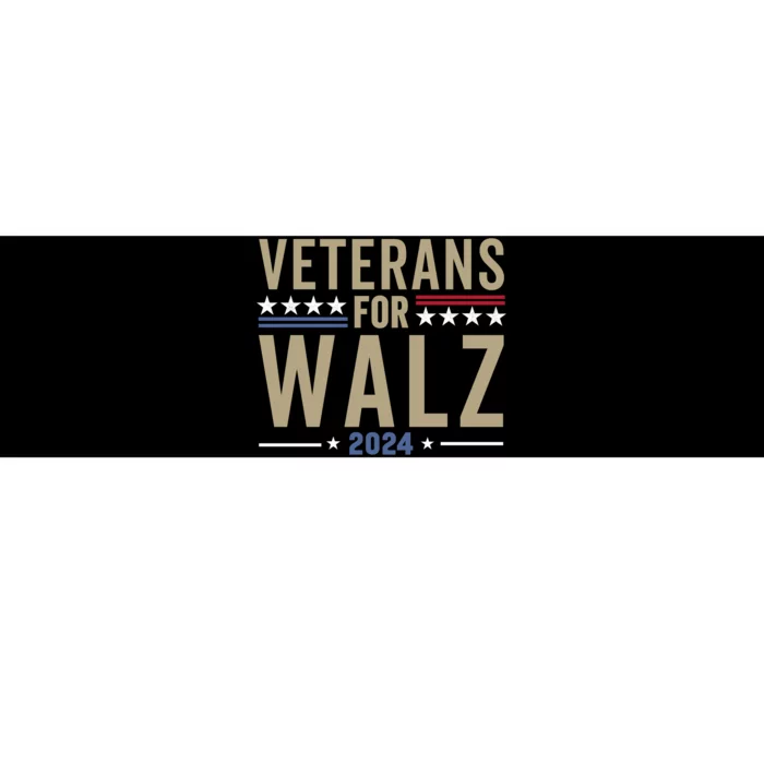 Veterans For Walz 2024 Election Bumper Sticker