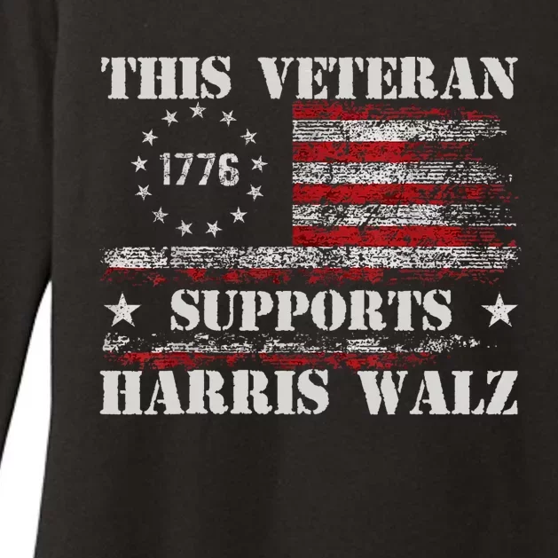 Veterans For Walz 2024 Election Womens CVC Long Sleeve Shirt