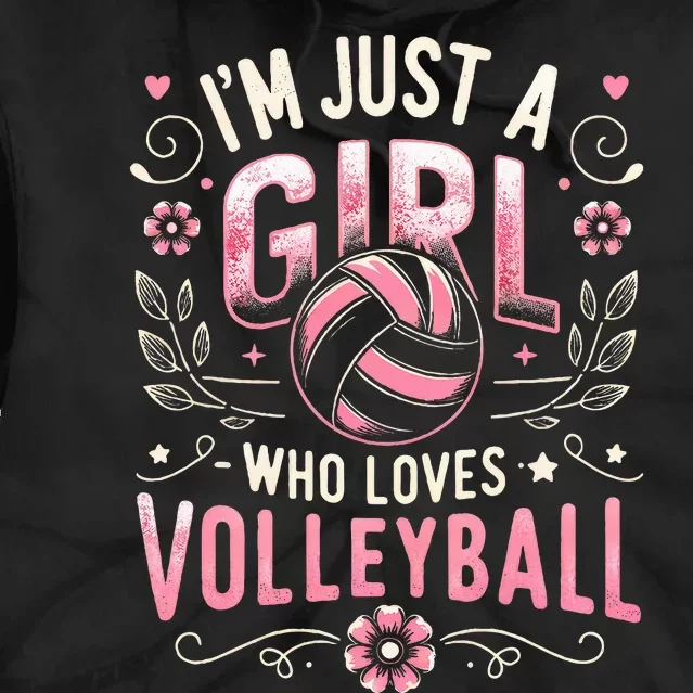 Volleyball For Wo Girl Who Loves Volleyball Tie Dye Hoodie