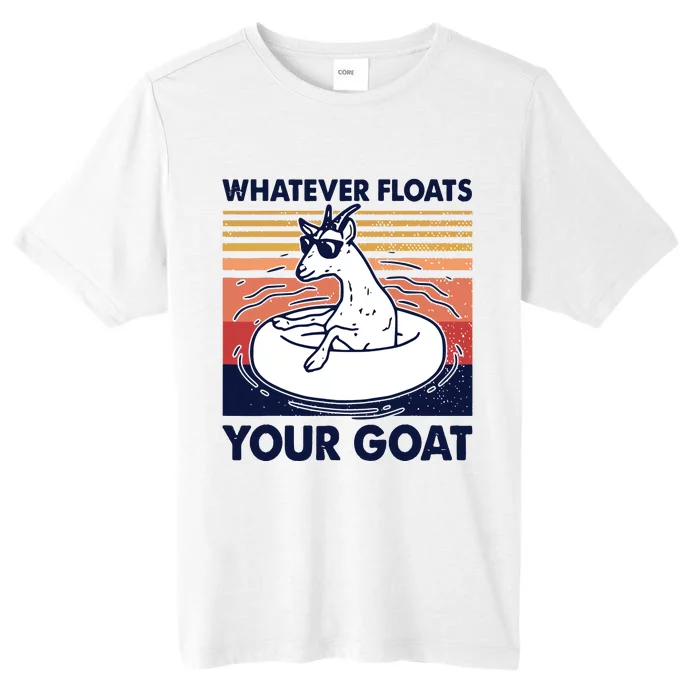 Vintage Funny Whatever Floats Your Goat Goats Mom Farming ChromaSoft Performance T-Shirt