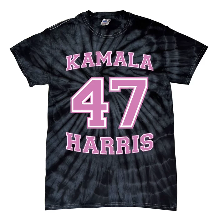 Varsity First Woman President Harris 2024 Kamala Harris 47 Tie-Dye T-Shirt