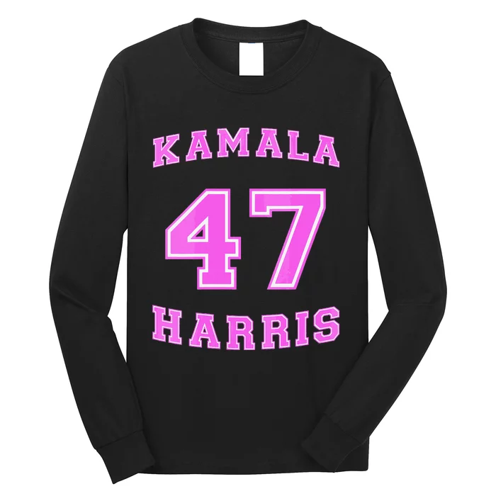 Varsity First Woman President Harris 2024 Kamala Harris 47 Long Sleeve Shirt