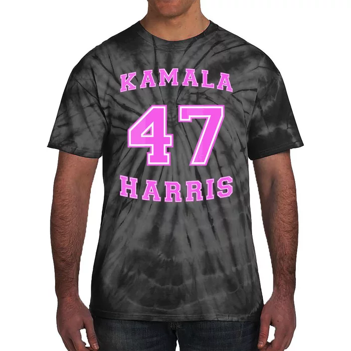 Varsity First Woman President Harris 2024 Kamala Harris 47 Tie-Dye T-Shirt