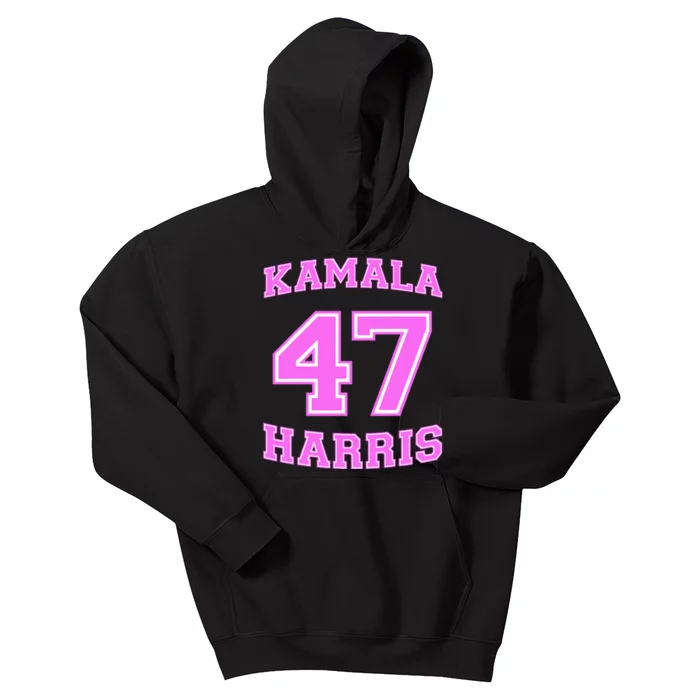 Varsity First Woman President Harris 2024 Kamala Harris 47 Kids Hoodie