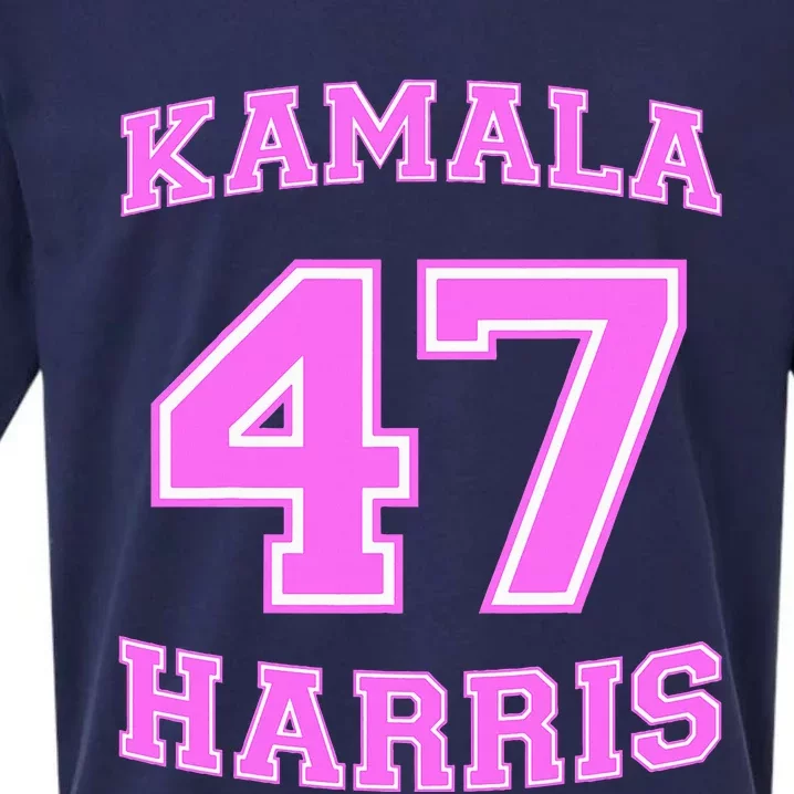 Varsity First Woman President Harris 2024 Kamala Harris 47 Sueded Cloud Jersey T-Shirt