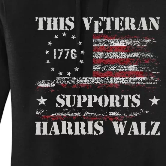 Veterans For Walz 2024 Election Women's Pullover Hoodie