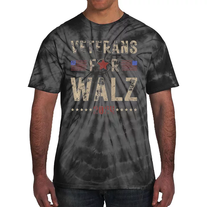 Veterans For Walz 2024 Harris Election Vintage Premium Tie-Dye T-Shirt