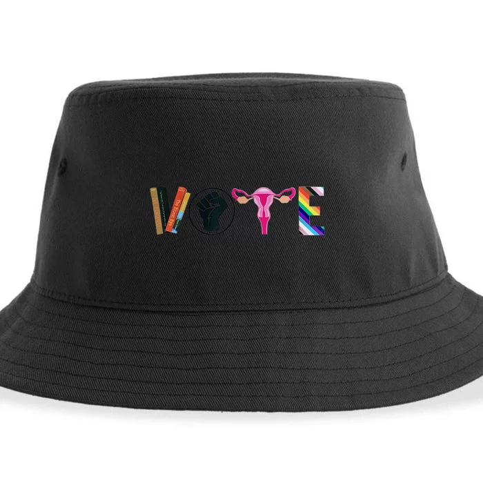 Vote Feminist Women's Rights Femi Book Symbol Sustainable Bucket Hat