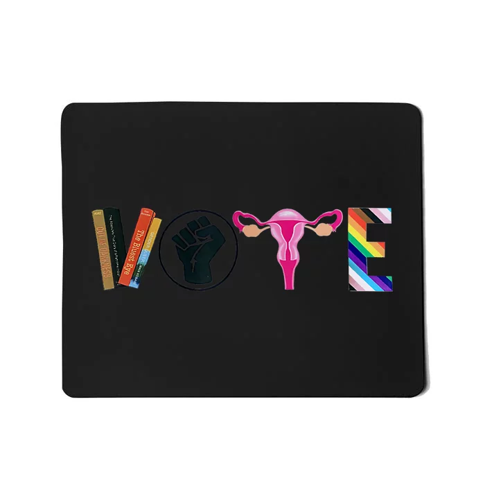 Vote Feminist Women's Rights Femi Book Symbol Mousepad