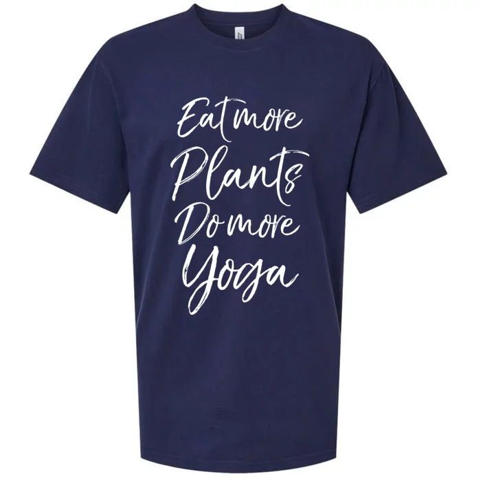 Vegan Fitness Workout Gift Cute Eat More Plants Do More Yoga Great Gift Sueded Cloud Jersey T-Shirt