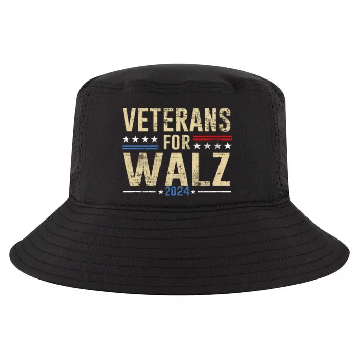 Veterans For Walz 2024 Election Cool Comfort Performance Bucket Hat