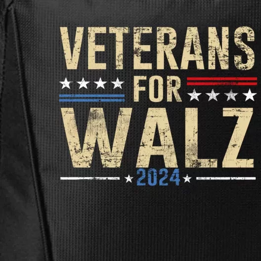 Veterans For Walz 2024 Election City Backpack