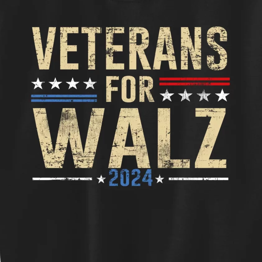 Veterans For Walz 2024 Election Kids Sweatshirt