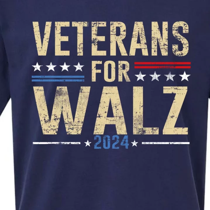 Veterans For Walz 2024 Election Sueded Cloud Jersey T-Shirt