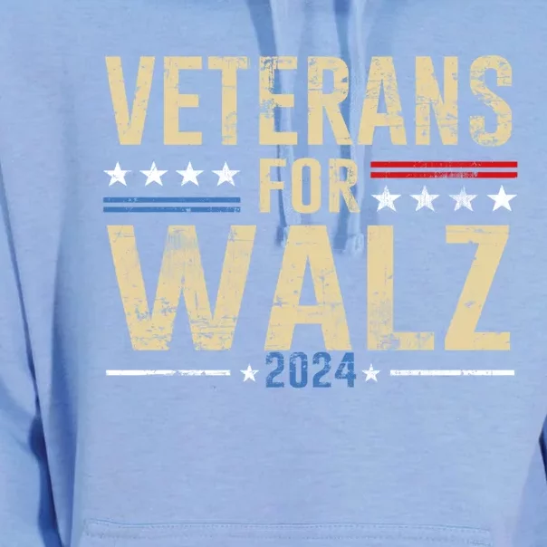 Veterans For Walz 2024 Election Unisex Surf Hoodie