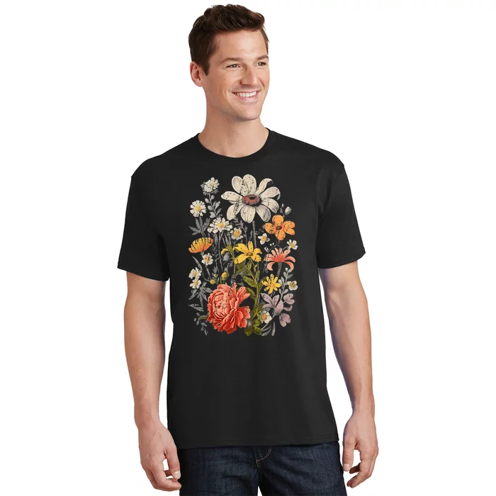 Vintage Flowers Wos Wildflowers Casual T-Shirt