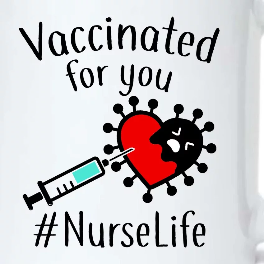 Vaccinated For You #NurseLife Black Color Changing Mug