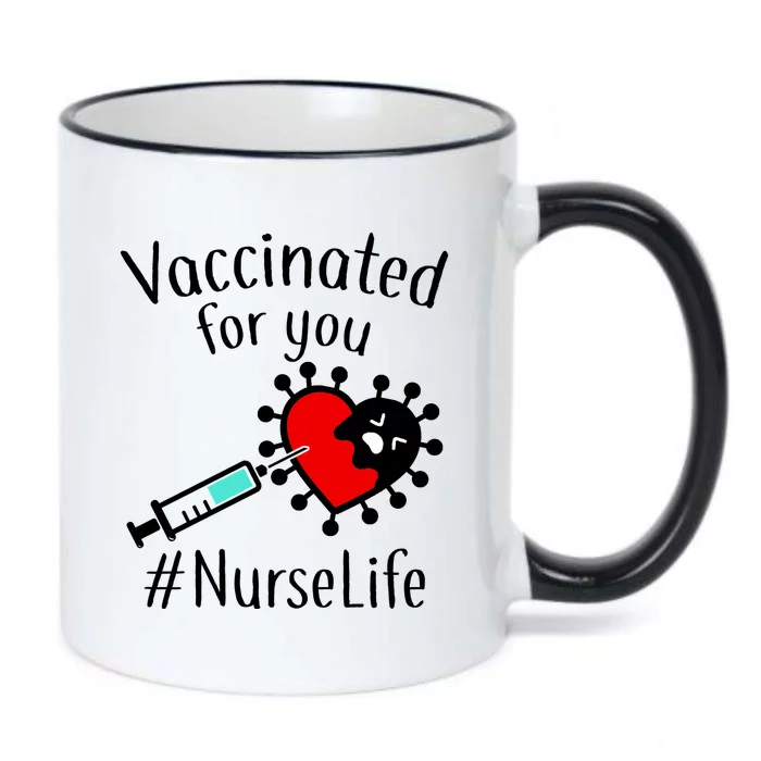 Vaccinated For You #NurseLife Black Color Changing Mug