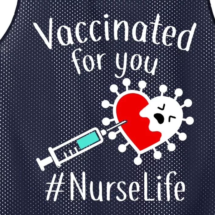 Vaccinated For You #NurseLife Mesh Reversible Basketball Jersey Tank