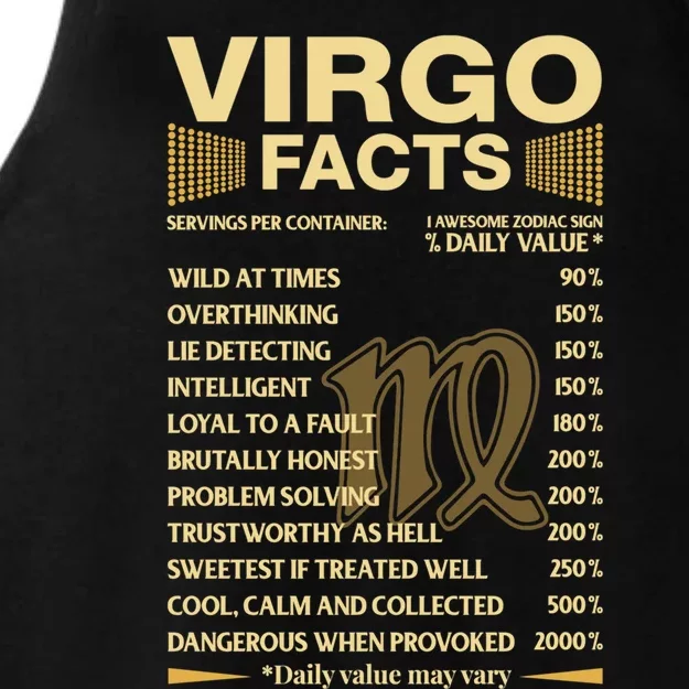 Virgo Facts Zodiac Sign Astrology Birthday Gift Ladies Tri-Blend Wicking Tank