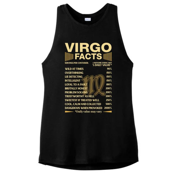 Virgo Facts Zodiac Sign Astrology Birthday Gift Ladies Tri-Blend Wicking Tank