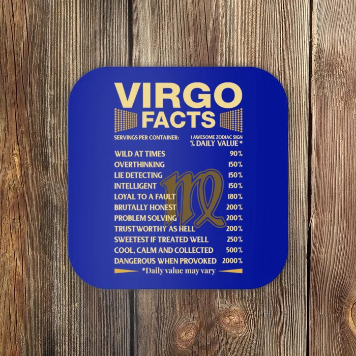 Virgo Facts Zodiac Sign Astrology Birthday Gift Coaster