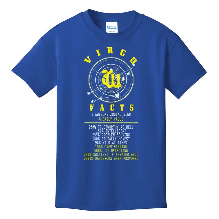 Virgo Facts Zodiac Sign Birthday Horoscope Astrology Gift Kids T-Shirt