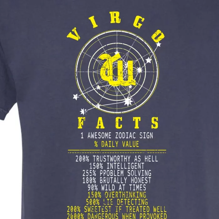 Virgo Facts Zodiac Sign Birthday Horoscope Astrology Gift Garment-Dyed Heavyweight T-Shirt