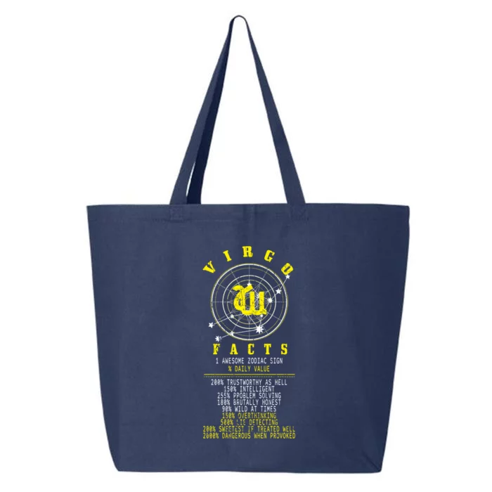 Virgo Facts Zodiac Sign Birthday Horoscope Astrology Gift 25L Jumbo Tote