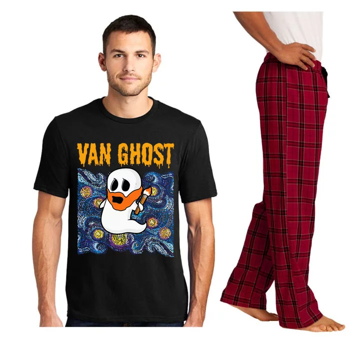 Van Ghost Art Teacher Halloween Van Gogh Starry Night Pajama Set