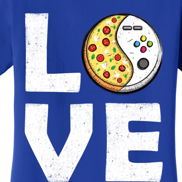 Video Game And Pizza Themed Love For Gamer Dad And Uncle Meaningful Gift Women's T-Shirt