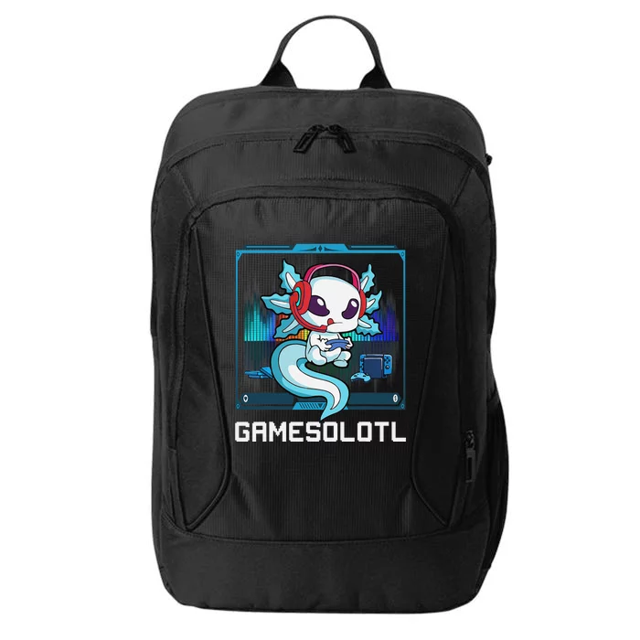 Video Gamer Axolotl Kawaii Anime Video Games Gift City Backpack