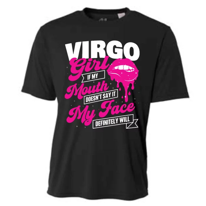 Virgo Girl Astrology Horoscope Symbol Zodiac Sign Cooling Performance Crew T-Shirt