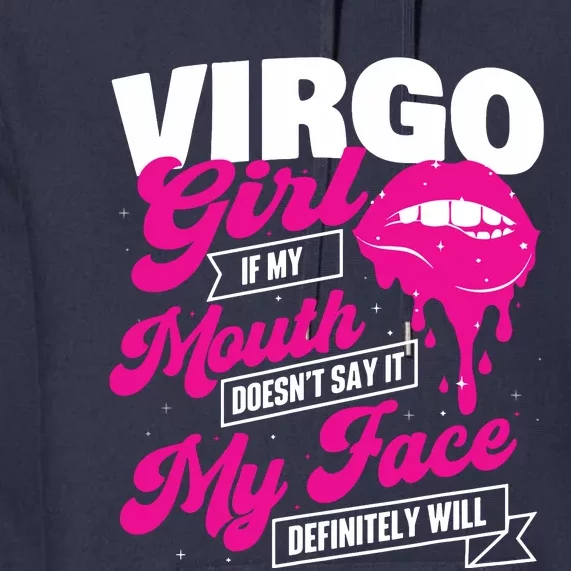 Virgo Girl Astrology Horoscope Symbol Zodiac Sign Premium Hoodie