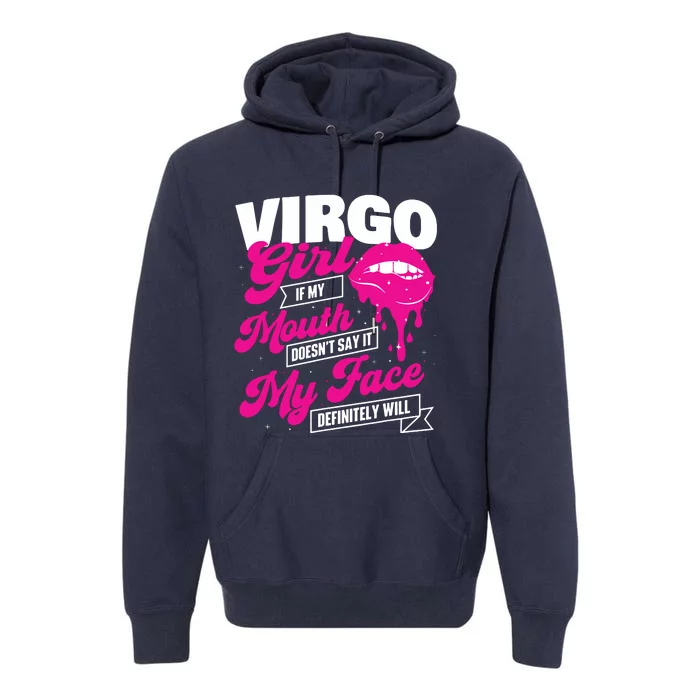 Virgo Girl Astrology Horoscope Symbol Zodiac Sign Premium Hoodie