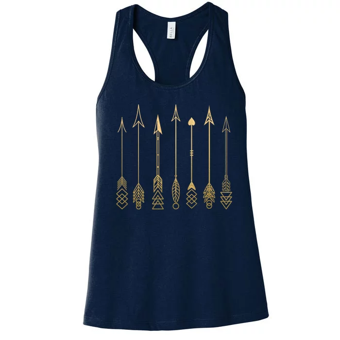 Vintage Gold Arrows Women's Racerback Tank