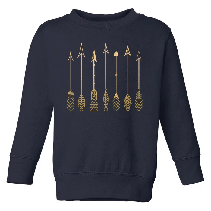 Vintage Gold Arrows Toddler Sweatshirt