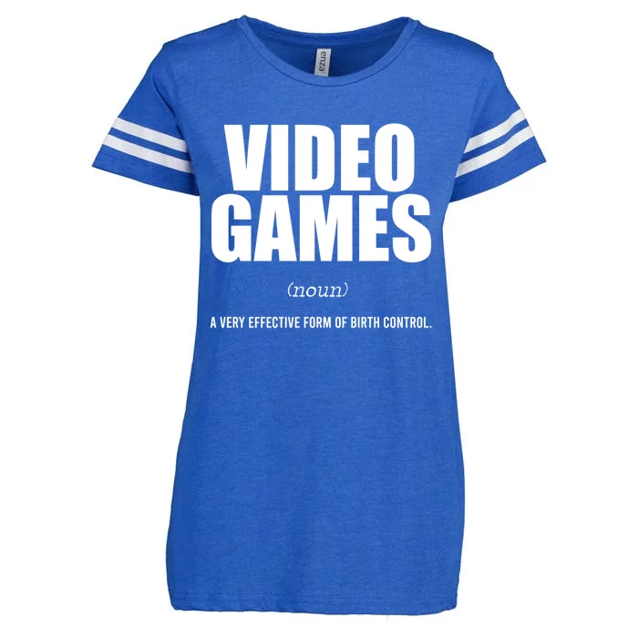 Video Games A Very Effective Form Of Birth Control Planning Gift Enza Ladies Jersey Football T-Shirt