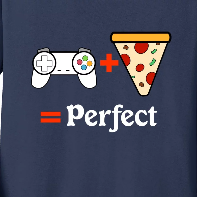 Video Games And Pizza Is Perect Gift For Gamer Kids Long Sleeve Shirt