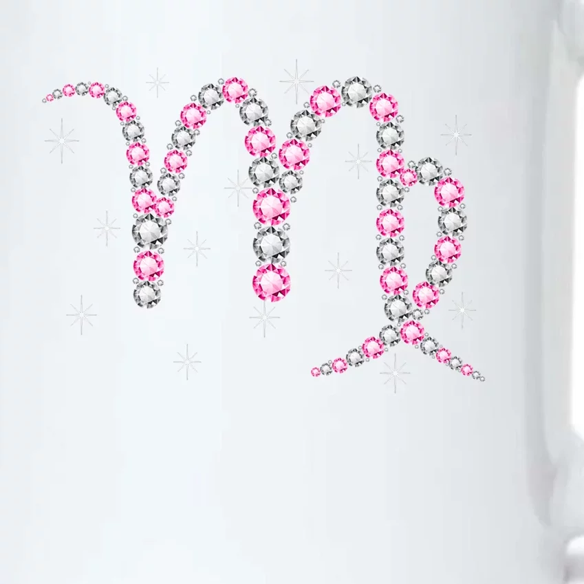 Virgo Gift Astrology Birthday Pink Diamond Gift Black Color Changing Mug