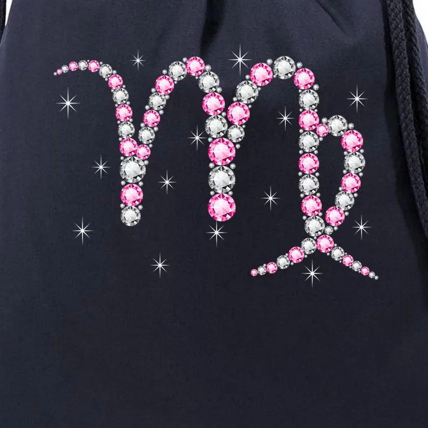 Virgo Gift Astrology Birthday Pink Diamond Gift Drawstring Bag