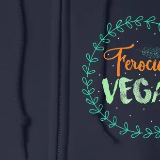 Vegan Gifts Apparel Ferocious Vegan Life Stuff Full Zip Hoodie