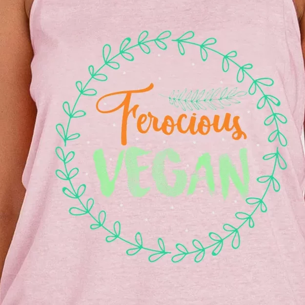 Vegan Gifts Apparel Ferocious Vegan Life Stuff Women's Knotted Racerback Tank