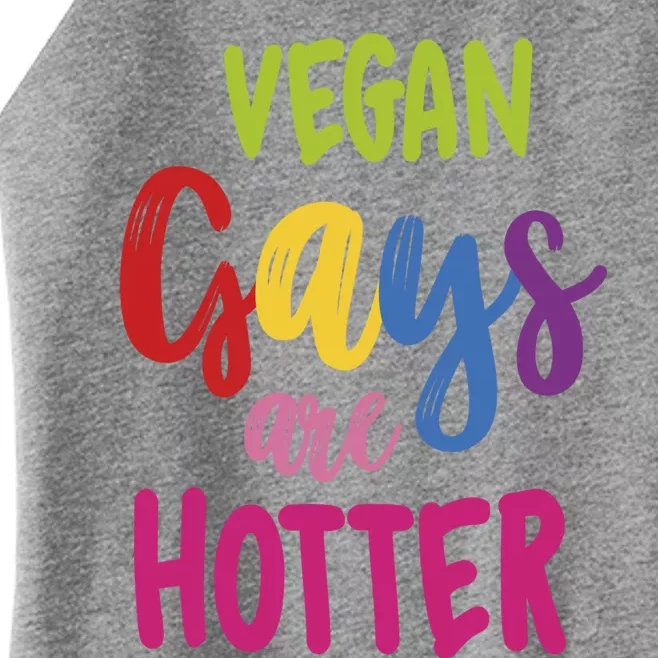 Vegan Gays Are Hotter Vegan Great Gift Lgbt Awareness Month Funny Gift Women’s Perfect Tri Rocker Tank