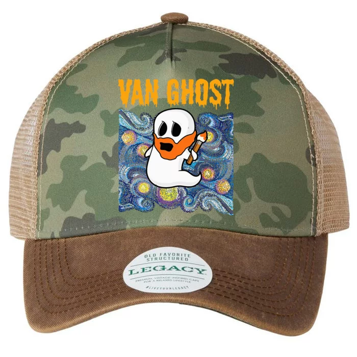 Van Ghost Art Teacher Halloween Van Gogh Starry Night Legacy Tie Dye Trucker Hat